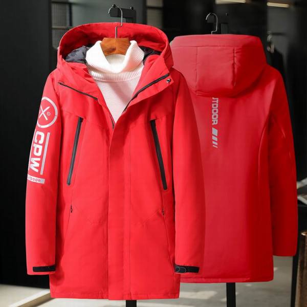 Men's outdoor long style down jacket
