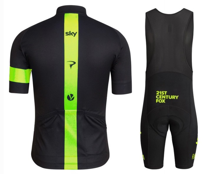 2016 Skу Team Fluo Edition Cycling Jersey And Bib Shorts Set