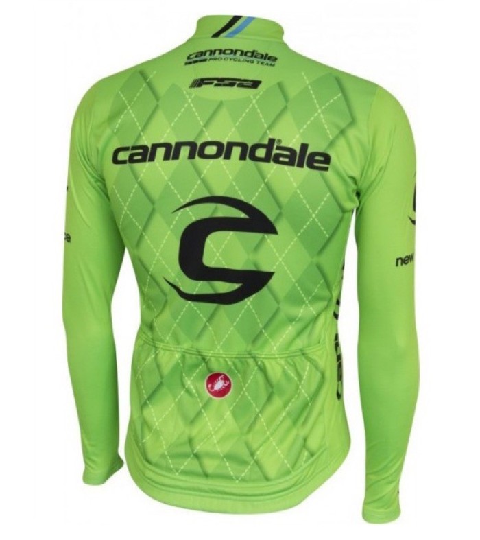 2016 Cannondale Team Green Pro Long Sleeve Cycling Jersey And Bib Pants Set