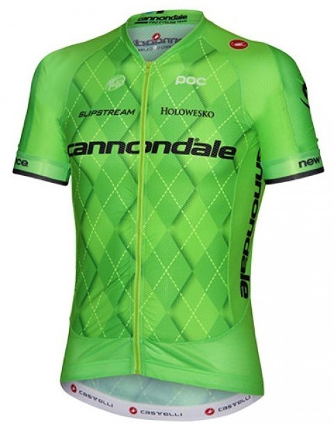 2016 Cannondale-Garmin Team Green Pro Cycling Jersey And Bib Shorts Set