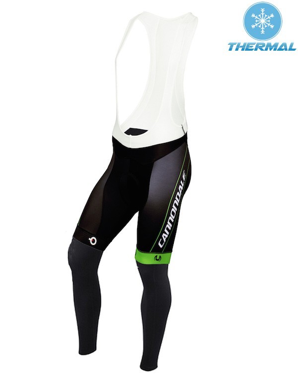 2015 Cannondale Factory Team Black-Green Thermal Cycling Bib Pants