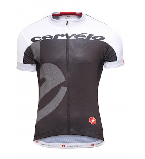 2015 Team Cervelo White-Black Cycling Jersey And Bib Shorts Set