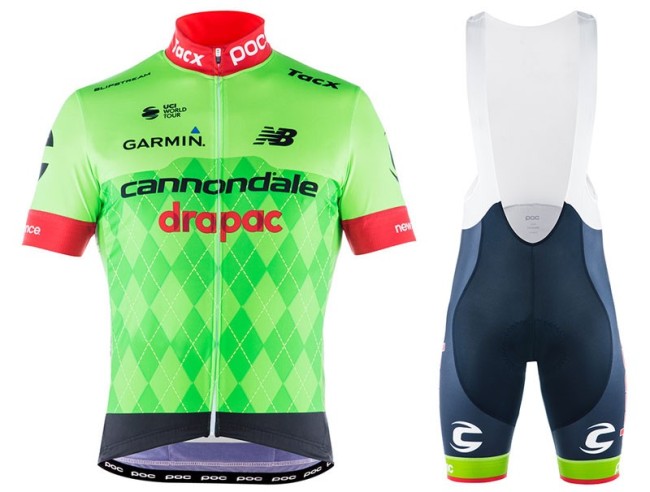 2017 Cannondale Drapac Cycling Jersey And Bib Shorts Set