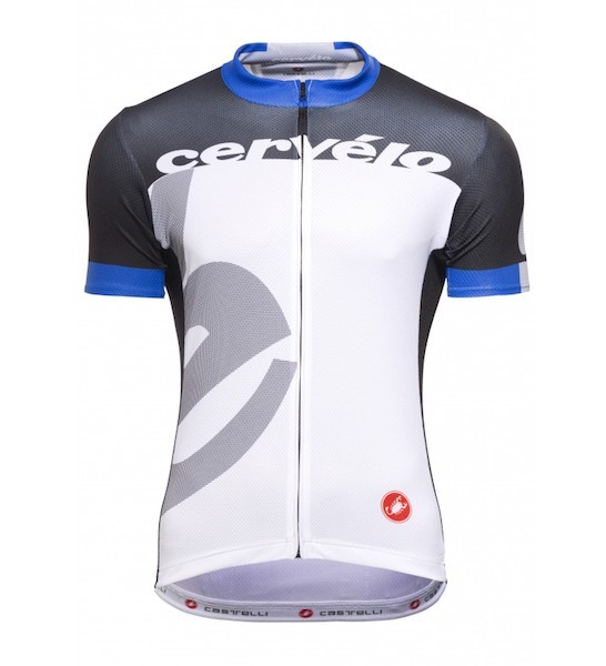 2015 Team Cervelo White-Blue Cycling Jersey And Bib Shorts Set