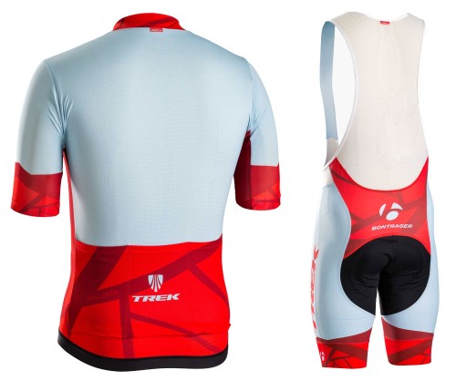 2016 Bontrager Trek Ballista Light Blue Cycling Jersey And Bib Shorts Set