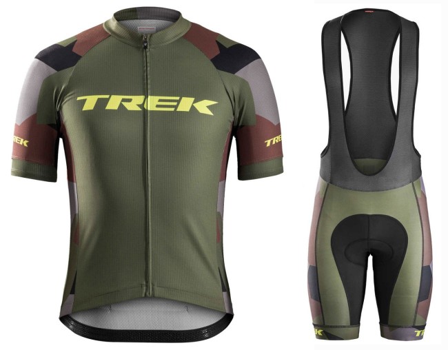 2016 Bontrager Trek RL Camouflage Cycling Jersey And Bib Shorts Set