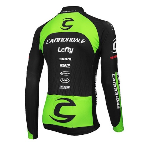 2015 Cannondale Factory Team Black-Green Cycling Long Sleeve Jersey