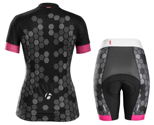 2016 Bontrager Trek Anara Honeycomb Women Cycling Jersey And Regular Shorts Set