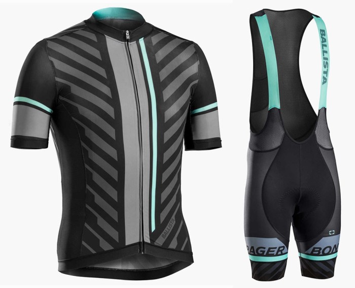 2016 Bontrager Ballista Black-Green Cycling Jersey And Bib Shorts Set