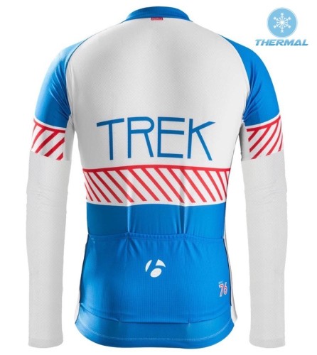 2016 Bontrager Trek Specter Vintage White-Blue Thermal Cycling Long Sleeve Jersey