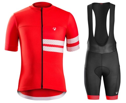 2017 Bontrager Circuit Red Cycling Jersey And Bib Shorts Set