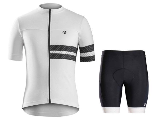 2017 Bontrager Circuit White Cycling Jersey And Shorts Set