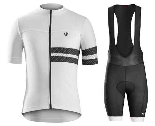 2017 Bontrager Circuit White Regular Cycling Jersey And Shorts Set