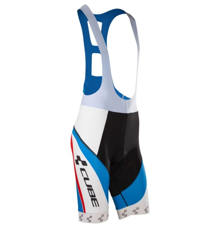 2016 Cube Teamline White-Blue Cycling Jersey And Bib Shorts Set