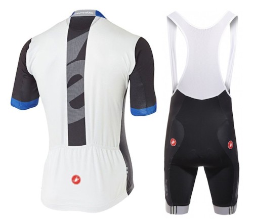 2015 Team Cervelo White-Blue Cycling Jersey And Bib Shorts Set