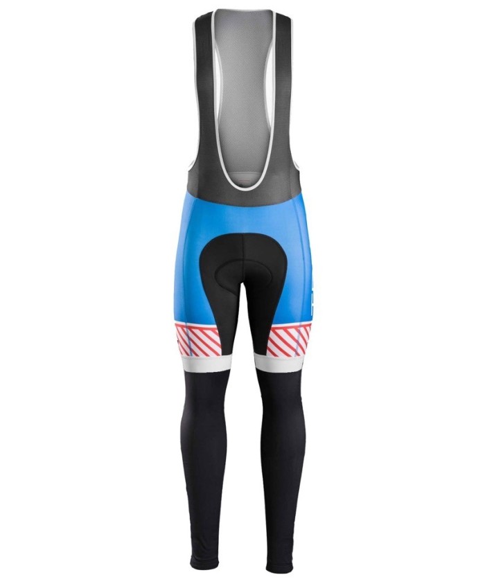 2016 Bontrager Trek Specter Vintage White-Blue Long Sleeve Cycling Jersey And Bib Pants Set