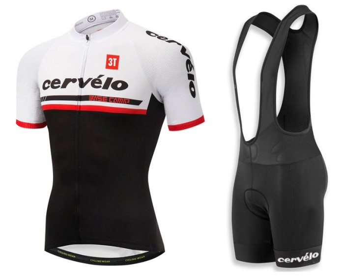 2018 Cervelo 3T White Cycling Jersey And Bib Shorts Set