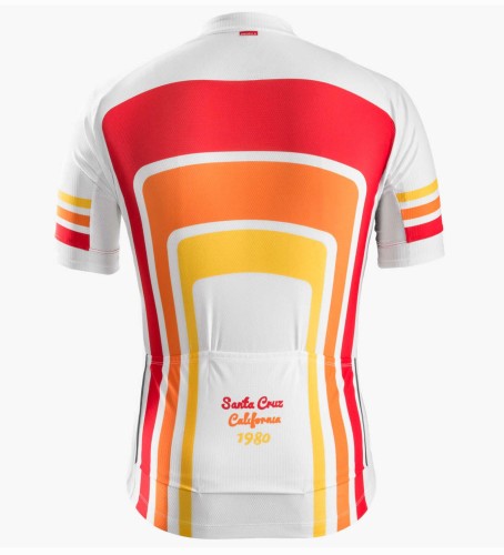 2016 Bontrager Santa Cruz 1980 White And Red Cycling Jersey