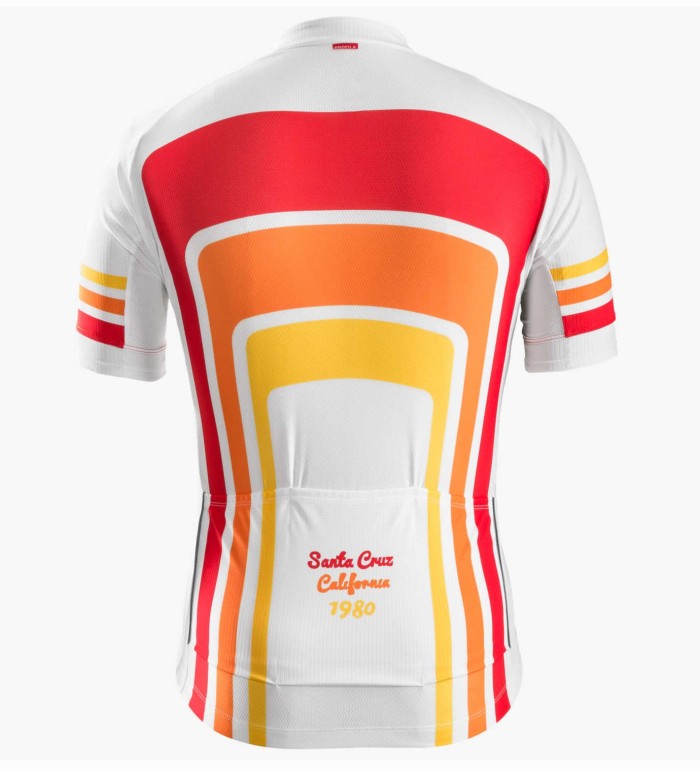 2016 Bontrager Santa Cruz 1980 White And Red Cycling Jersey And Bib Shorts Set