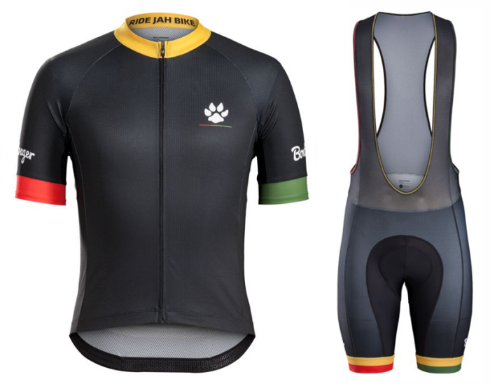 2017 Bontrager Specter Rasta Paw Cycling Jersey And Bib Shorts Set