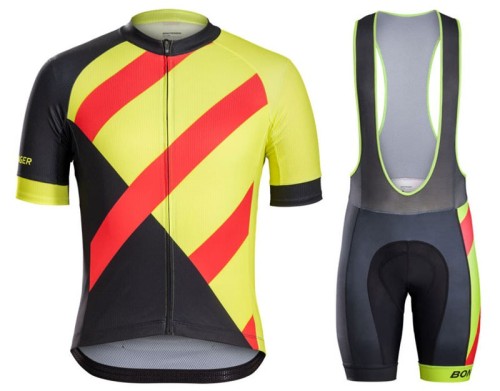 2017 Bontrager Specter Yellow-Red Cycling Jersey And Bib Shorts Set