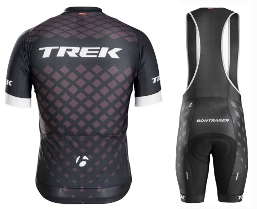 2016 Bontrager Trek Specter Black Cycling Jersey And Bib Shorts Set