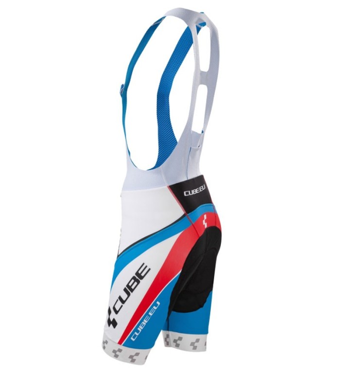 2016 Cube Teamline White-Blue Cycling Jersey And Bib Shorts Set