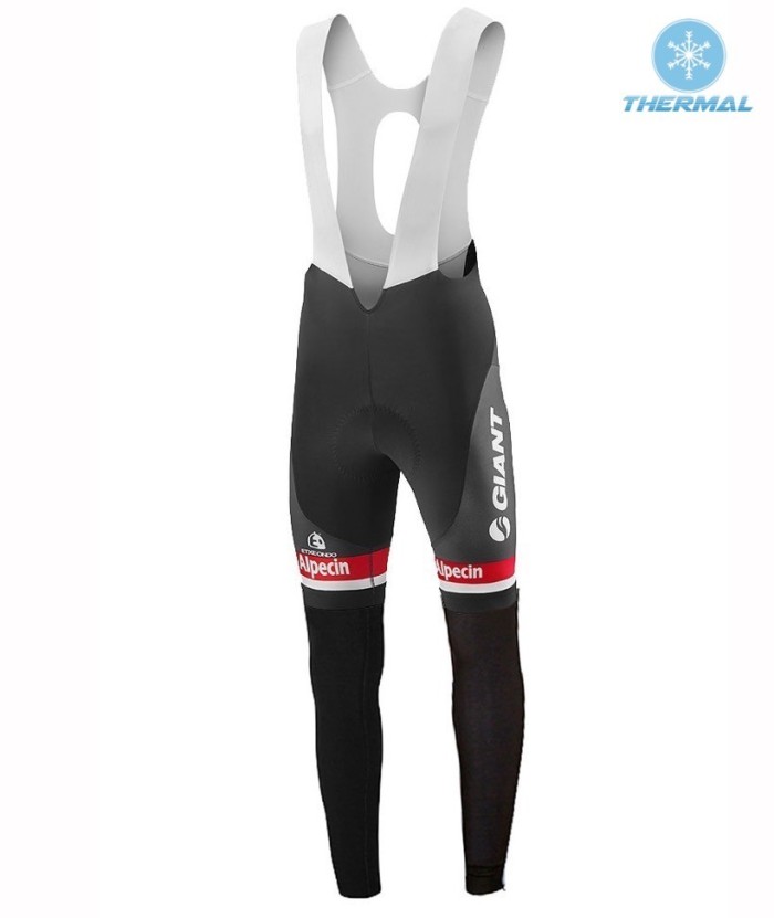 2016 Giant Alpecin TDF Edition White Thermal Long Sleeve Cycling Jersey And Bib Pants Set