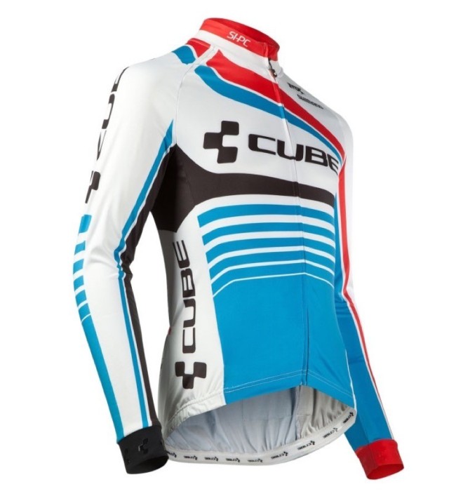 2016 Cube Teamline White-Blue Cycling Long Sleeve Jersey