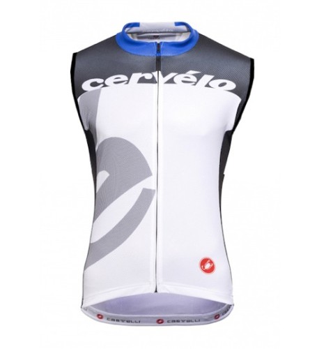 2015 Team Cervelo White-Blue Cycling Vest/Sleeveless Jersey