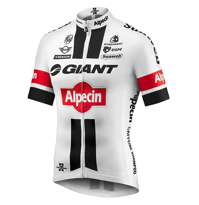 2016 Giant Alpecin TDF Edition White Cycling Jersey And Bib Shorts Set