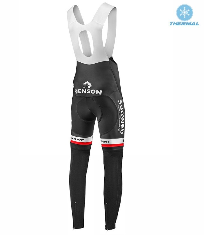 2017 Team Sunweb Giant White Thermal Cycling Jersey And Bib Pants Set