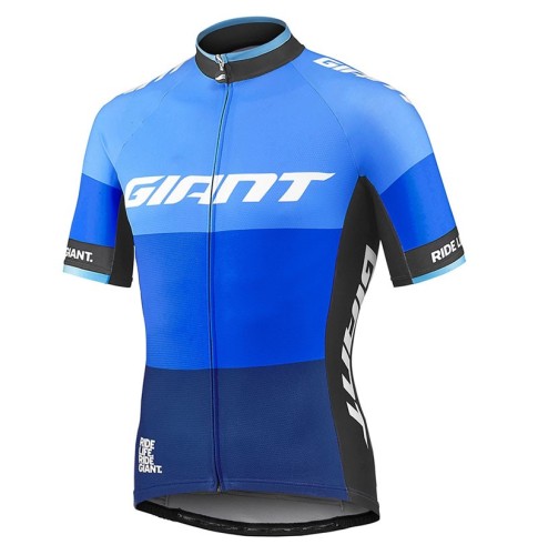 2017 Giant Shade Blue Cycling Jersey And Bib Shorts Set