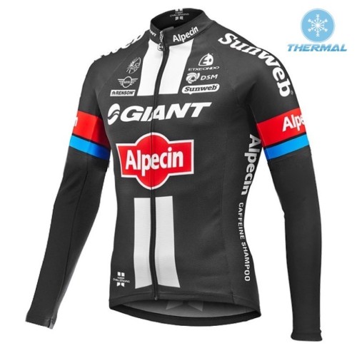 2016 Team Giant-Alpecin Thermal Long Sleeve Cycling Jersey And Bib Pants Set