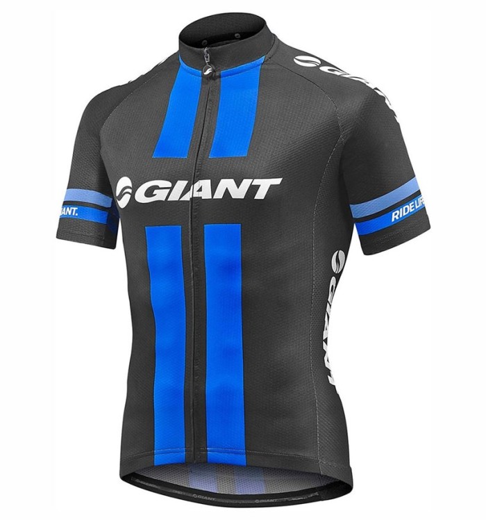 2017 Team Giant Black-Blue Cycling Jersey And Bib Shorts Set