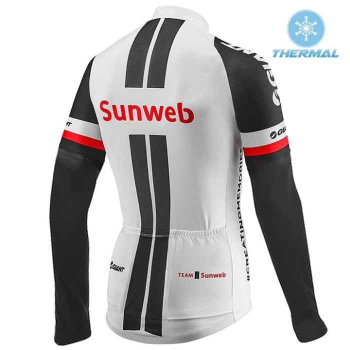 2017 Team Sunweb Giant White Thermal Cycling Jersey And Bib Pants Set