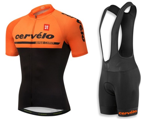 2018 Cervelo 3T Orange Cycling Jersey And Bib Shorts Set