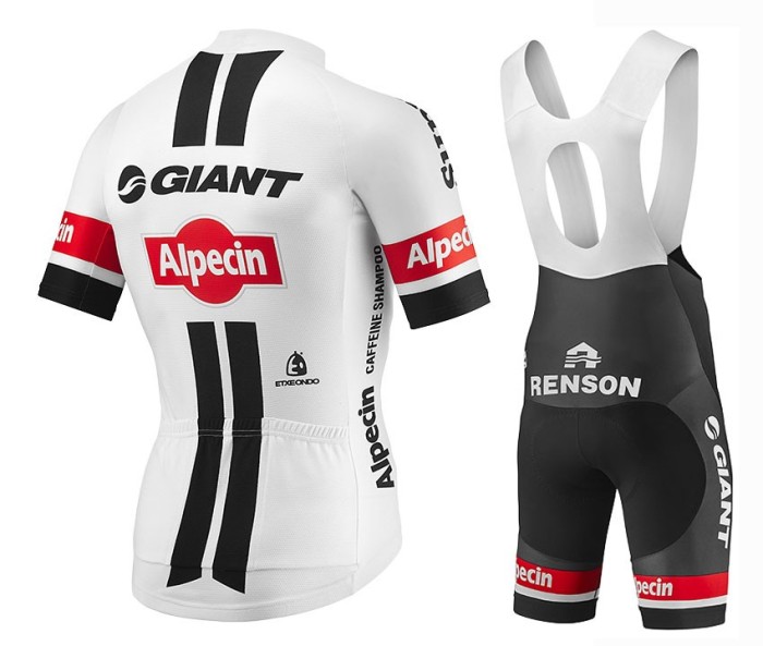 2016 Giant Alpecin TDF Edition White Cycling Jersey And Bib Shorts Set