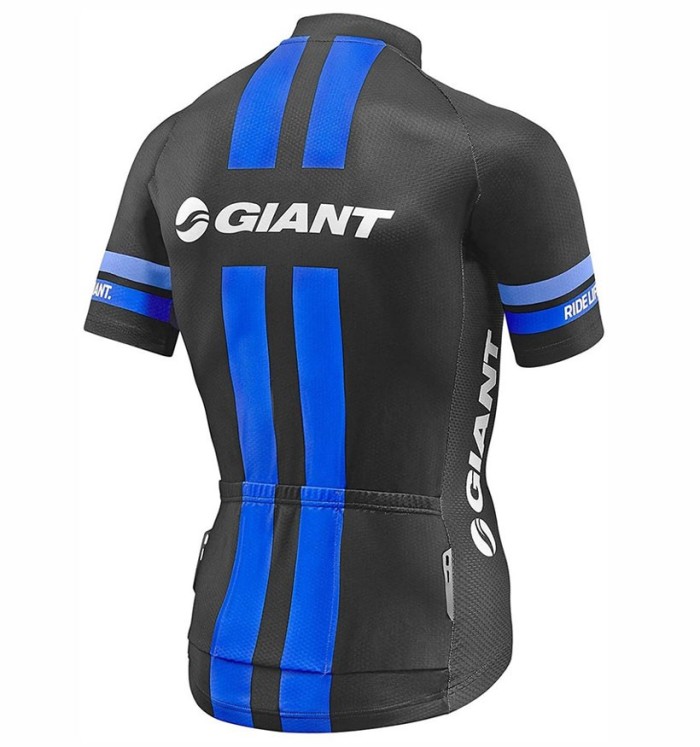 2017 Team Giant Black-Blue Cycling Jersey And Bib Shorts Set