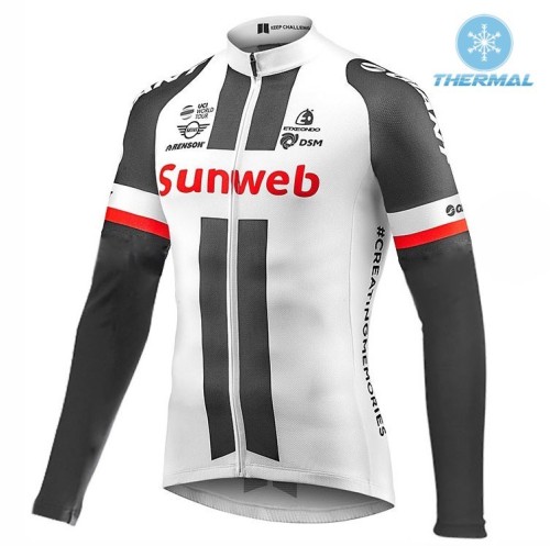 2017 Team Sunweb Giant White Thermal Cycling Jersey And Bib Pants Set