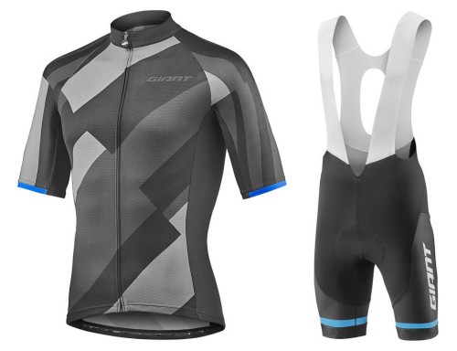 2018 Giant Elevate Black Cycling Jersey And Bib Shorts Set