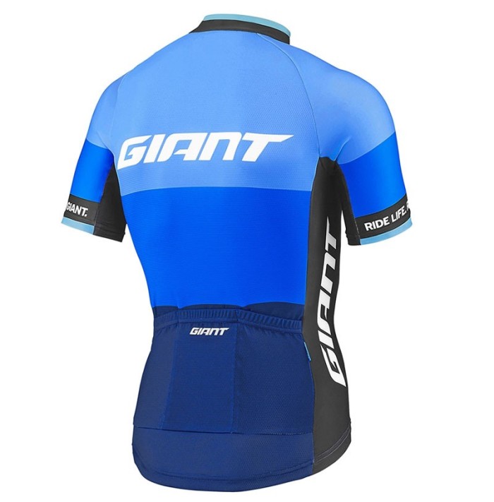 2017 Giant Shade Blue Cycling Jersey And Bib Shorts Set