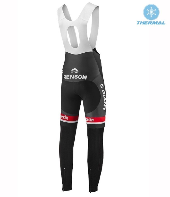 2016 Giant Alpecin TDF Edition White Thermal Long Sleeve Cycling Jersey And Bib Pants Set