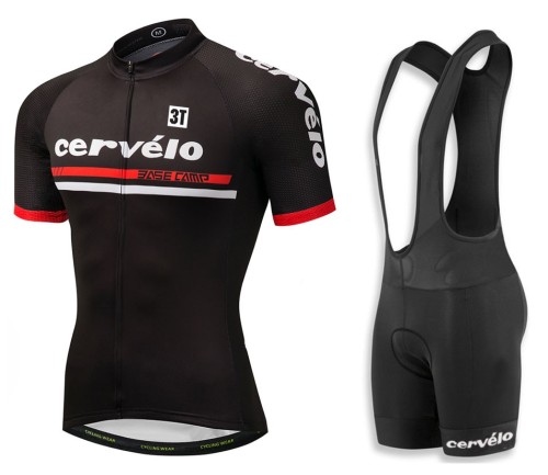 2018 Cervelo 3T Black Cycling Jersey And Bib Shorts Set