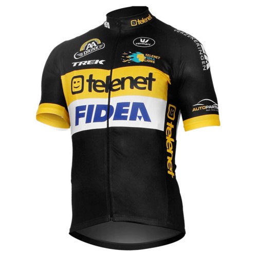 2017 Trek Telenet Fidea Lions Black Cycling Jersey And Bib Shorts Set