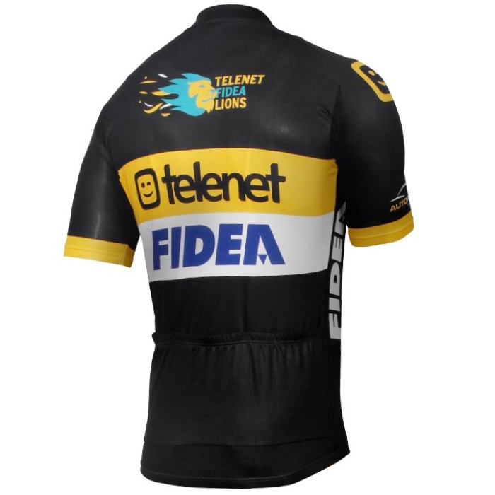 2017 Trek Telenet Fidea Lions Black Cycling Jersey And Bib Shorts Set