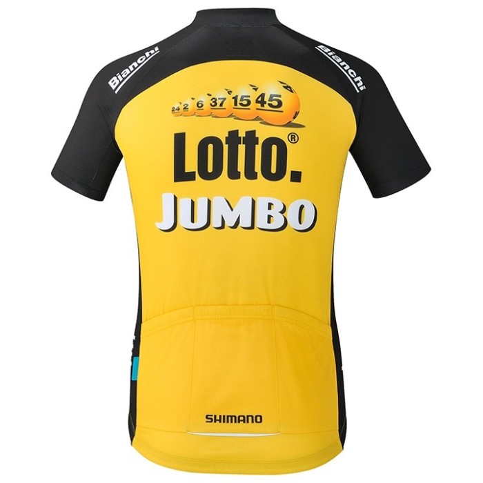 2017 Lotto NL-Jumbo Yellow Cycling Jersey And Bib Shorts Set