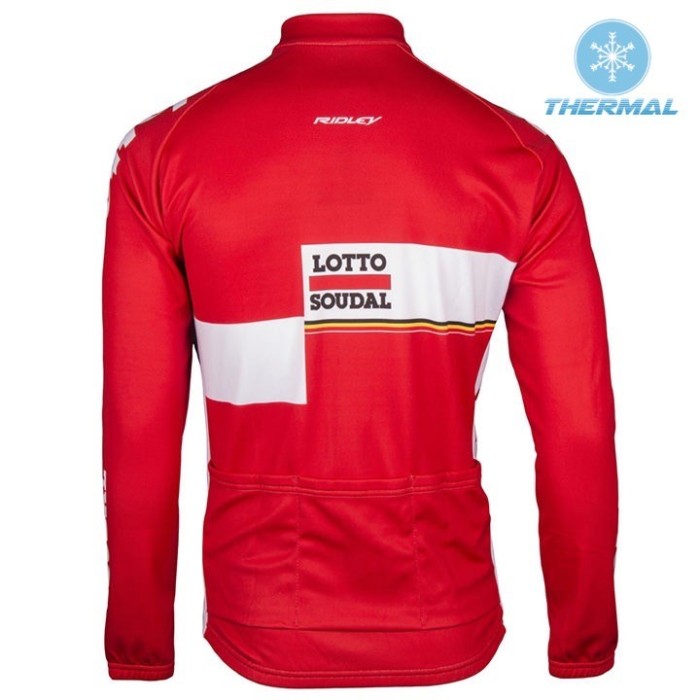 2017 Lotto-Soudal Red Thermal Cycling Jersey And Bib Pants Set