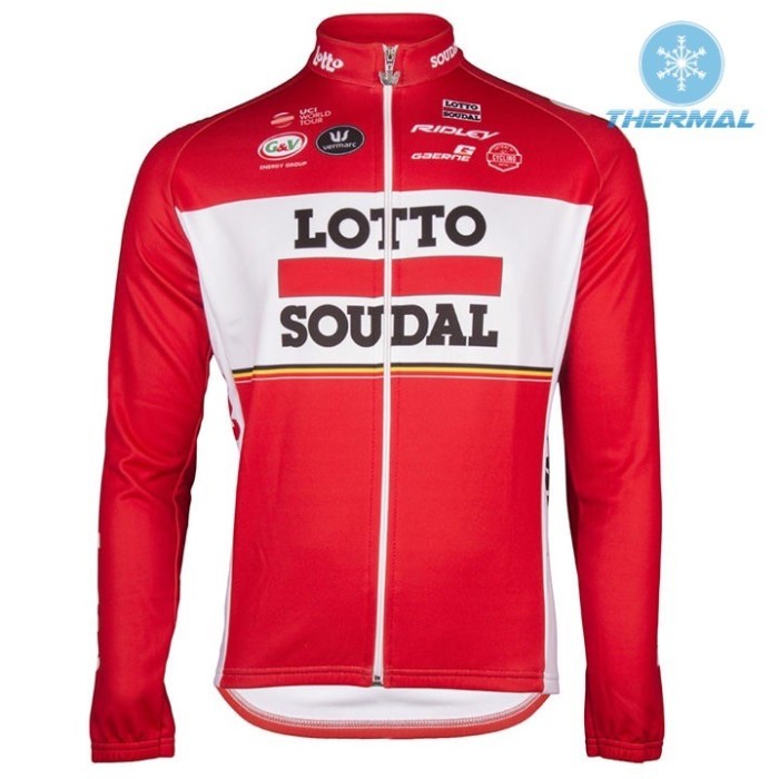 2017 Lotto-Soudal Red Thermal Cycling Jersey And Bib Pants Set