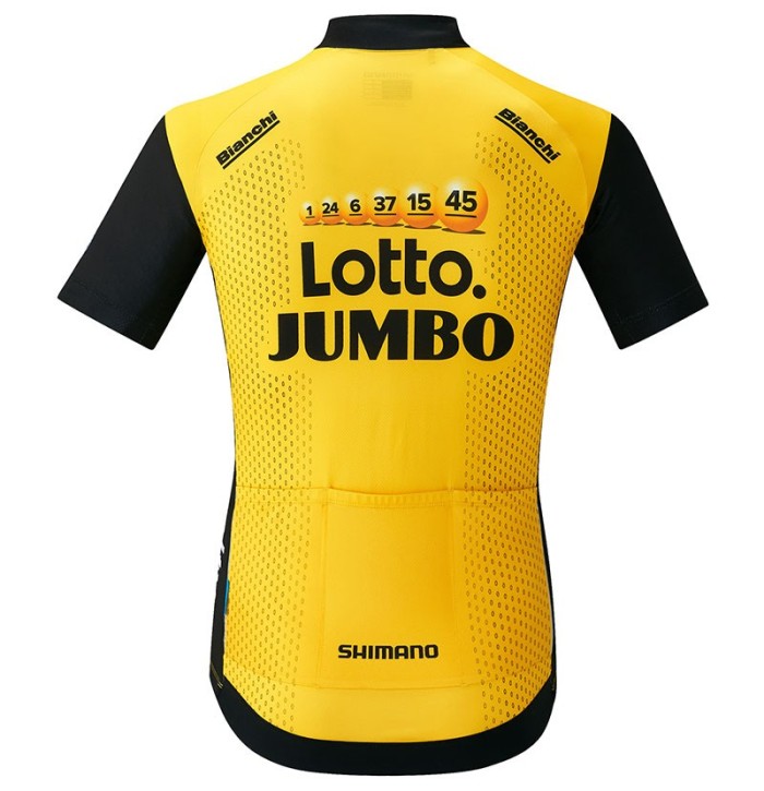 2018 Lotto-Jumbo Yellow Cycling Jersey And Bib Shorts Set